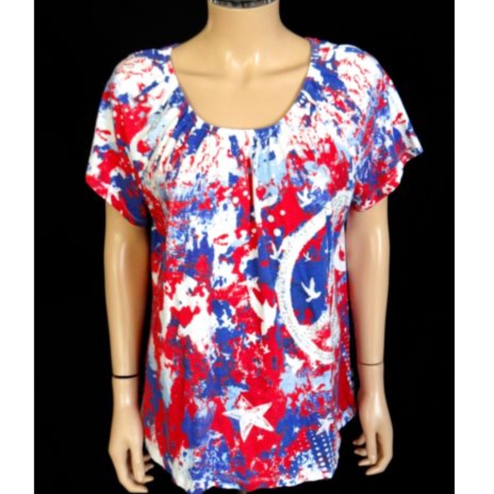 GREEN SOURCE Organic Cotton Top Peace Sign Large